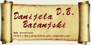 Danijela Batanjski vizit kartica